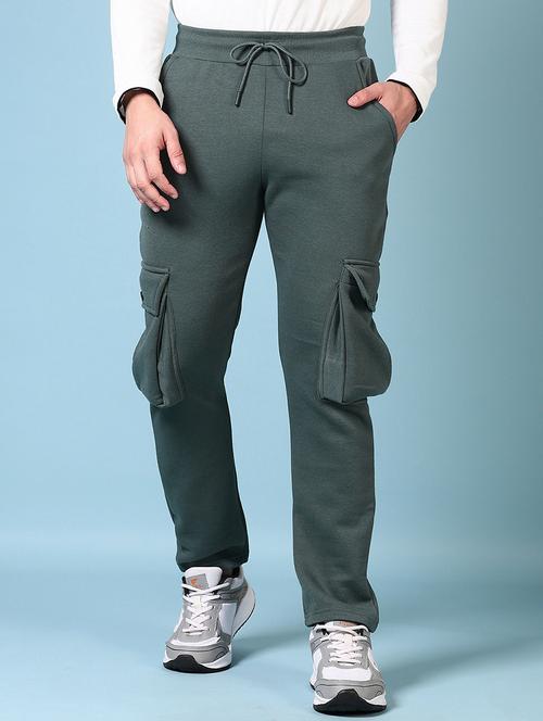 men solid mid rise regular fit cargo - 21678008 - Very Small Image - 1