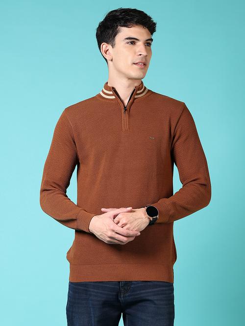 men solid long sleeve pullover sweater - 21678106 - Very Small Image - 1