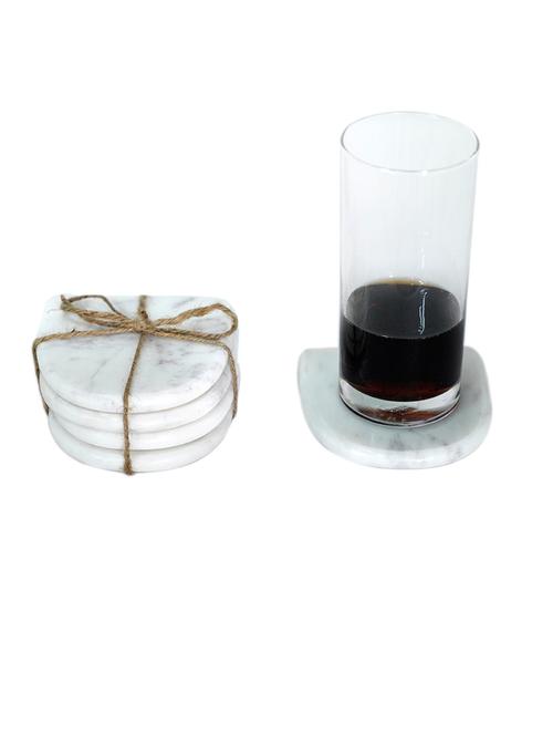 white marble coaster set of 4 pcs - 21678467 - Very Small Image - 1
