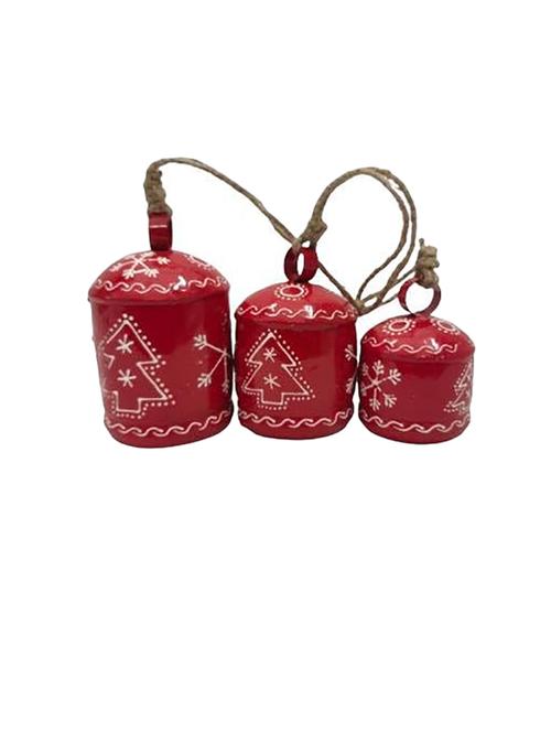 christmas cow hanging bell set of 3 bells - 21678494 - Very Small Image - 1
