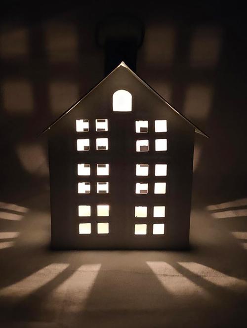 metal hut lantern designed to illuminate your living outdoor garden lobby balcony space - 21678502 - Very Small Image - 1