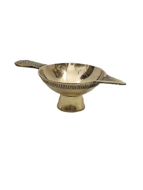 brass single aarti small diya - 21678504 - Very Small Image - 1