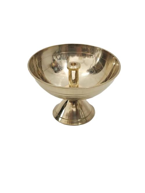 brass single aarti small diya - 21678505 - Very Small Image - 1