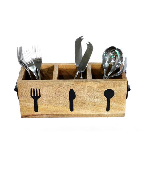cutlery multipurpose wooden cutlery holder - 21678512 - Very Small Image - 1