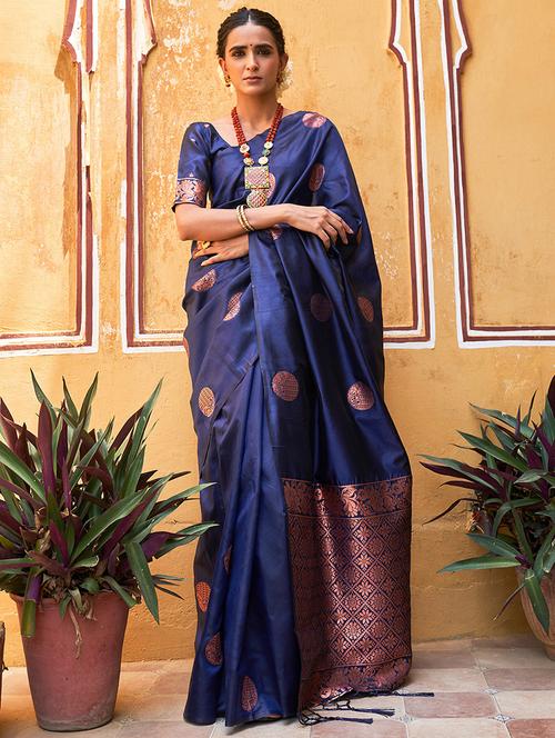 women self design kanjivaram saree with blouse - 21678712 - Very Small Image - 1