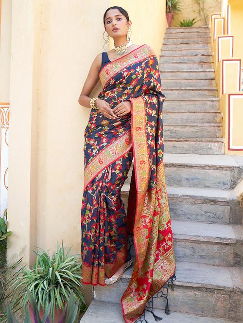 women self design chanderi saree with blouse - 21678725 - Very Small Image - 1