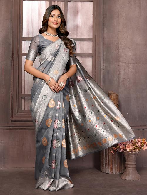 women self design banarasi saree with blouse - 21678775 - Very Small Image - 1