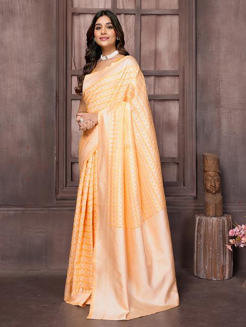 women self design banarasi saree with blouse - 21678781 - Very Small Image - 1