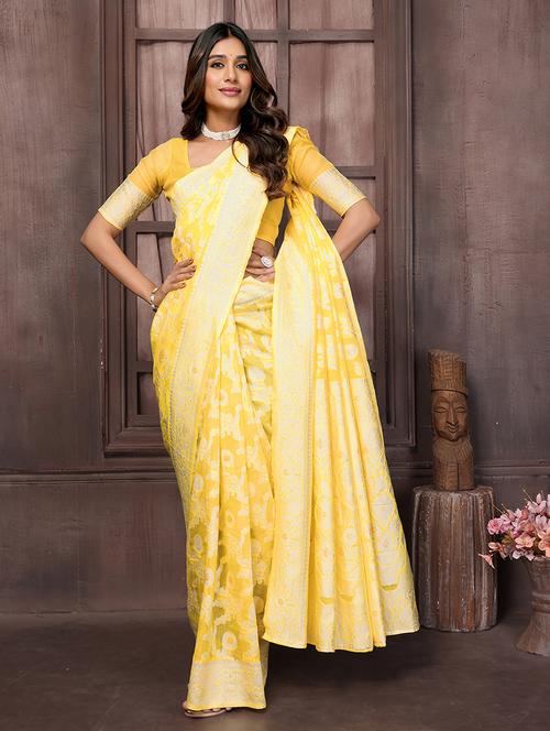 women self design banarasi saree with blouse - 21678782 - Very Small Image - 1