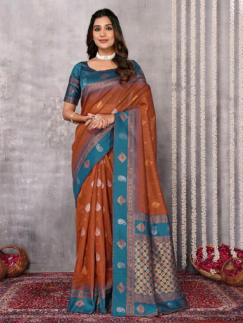 women self design bordered saree with blouse - 21678810 - Very Small Image - 1