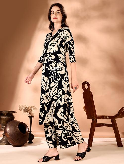 women black printed kurta pant set - 21679088 - Very Small Image - 1