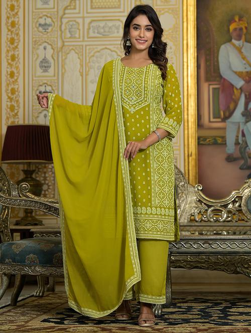 women embroidered kurta pant set with duaptta - 21679249 - Very Small Image - 1