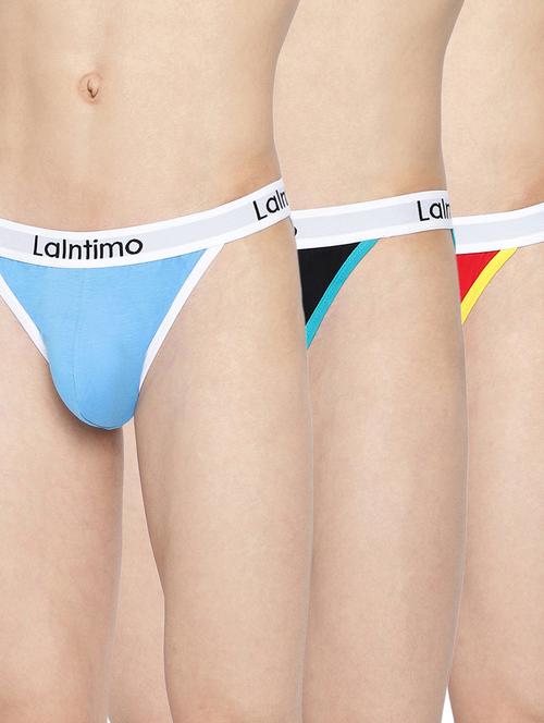 men pack of 3 solid hipster briefs - 21679688 - Very Small Image - 1