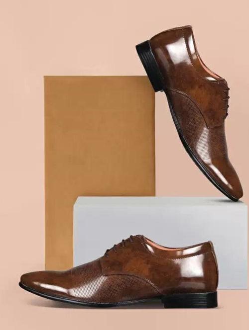 men brown high shine lace-up derby - 21680238 - Very Small Image - 1