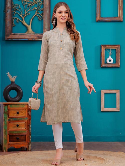 women floral printed three quarter sleeve straight kurta - 21680251 - Very Small Image - 1