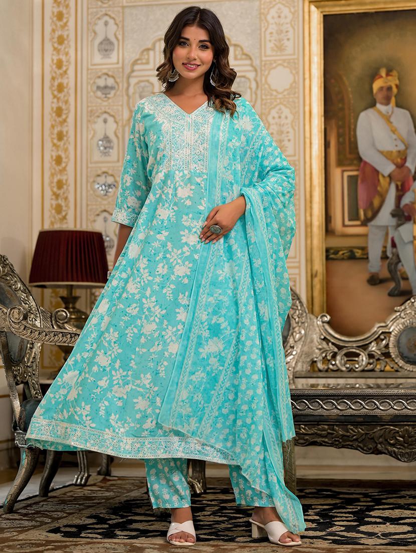 women floral kurta pant set with dupatta - 21680504 - Standard Image - 0