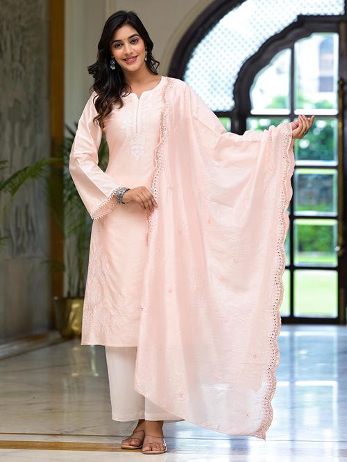 women embroidered kurta pant set with duaptta - 21680524 - Very Small Image - 1