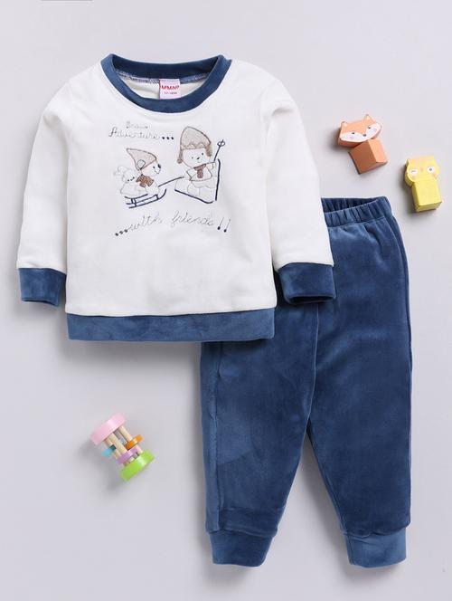 boys round neck winterwear full length set - 21680643 - Very Small Image - 1