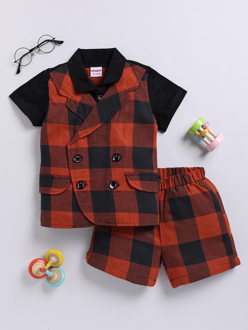 boys shirt & shorts casual wear twin set - 21680683 - Very Small Image - 1