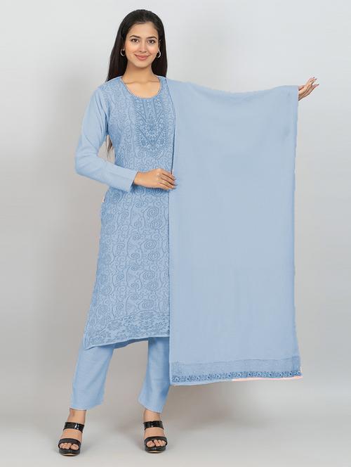 women self design long sleeve woollen suit set - 21680917 - Very Small Image - 1