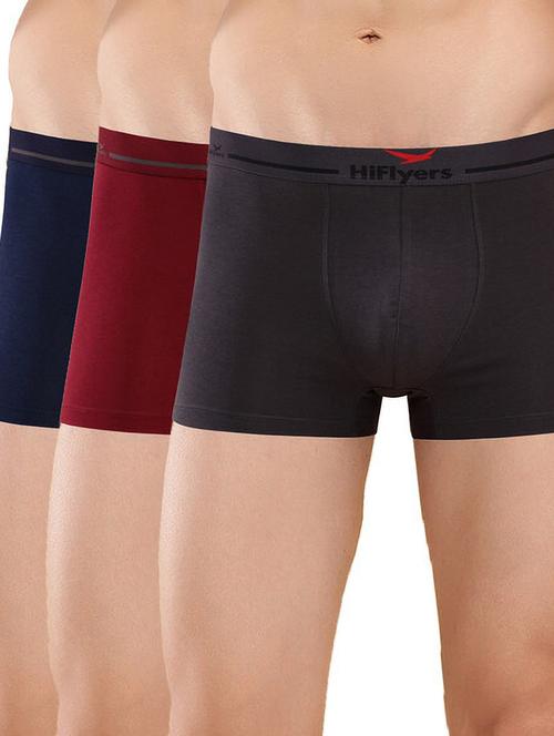 men solid low rise trunks combo - 21681732 - Very Small Image - 1
