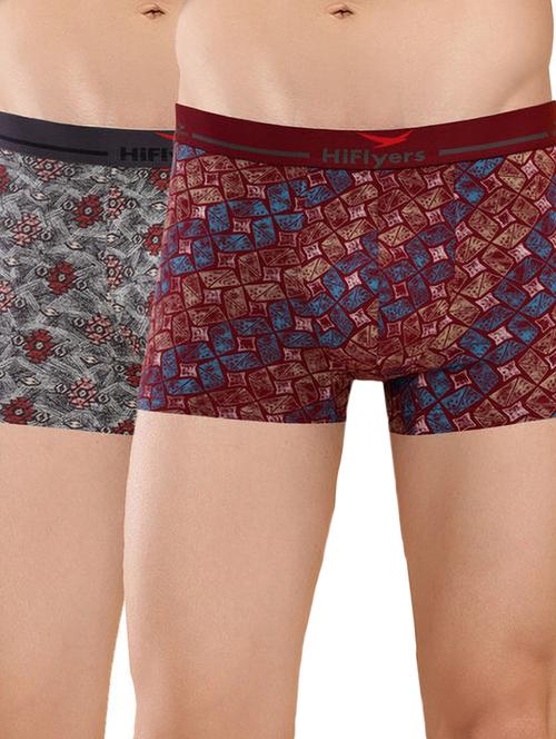 men printed low rise trunks combo - 21681751 - Very Small Image - 1