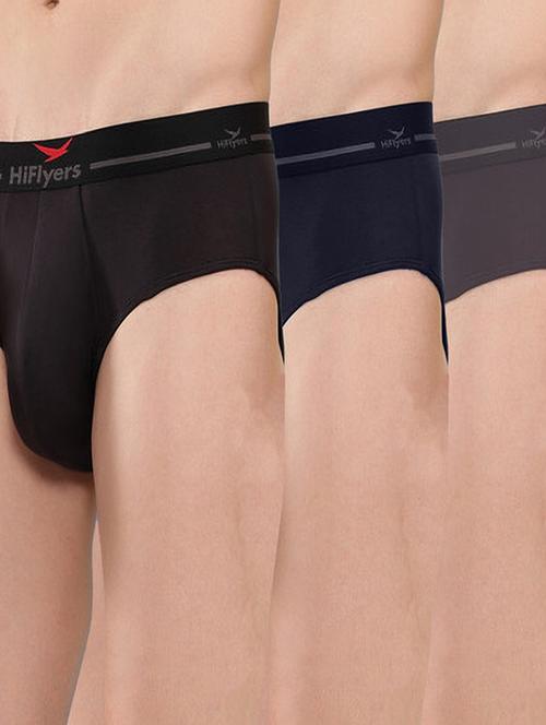 men solid low rise hipster briefs combo - 21681831 - Very Small Image - 1