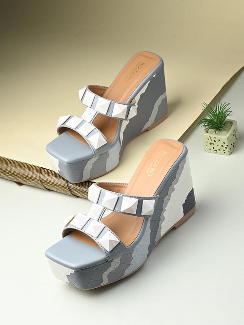 Women Grey Slip On Wedges - 21681894 - Very Small Image - 1
