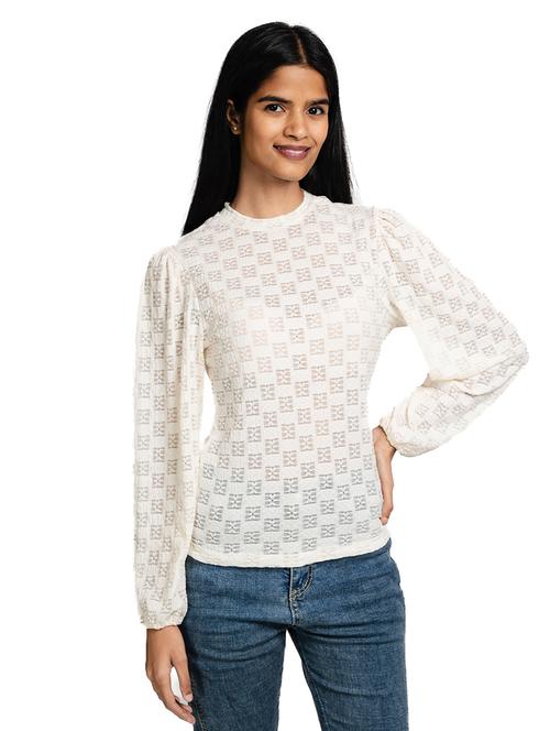 women round neck self design regular top - 21681959 - Very Small Image - 1