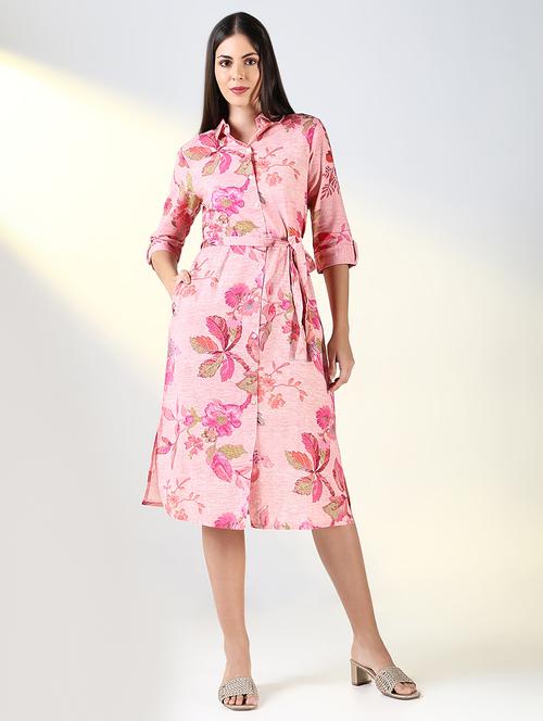 women printed collared shirt dress - 21682037 - Very Small Image - 1