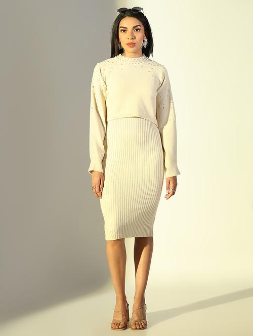 women solid winter wear dress with pullover - 21682043 - Very Small Image - 1