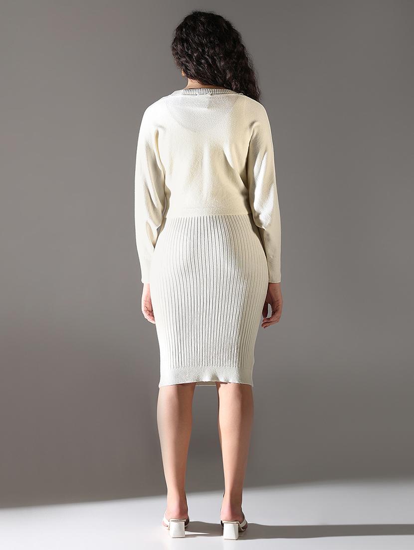 women solid winter wear dress with pullover - 21682113 - Standard Image - 3