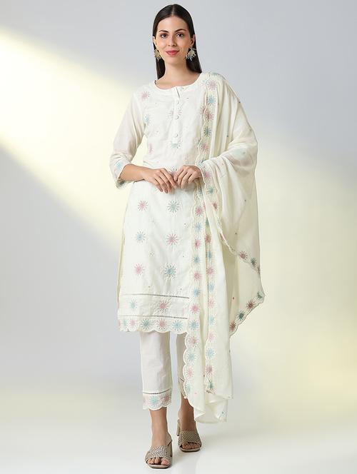 women embroidered kurta pant set with dupatta - 21682189 - Very Small Image - 1