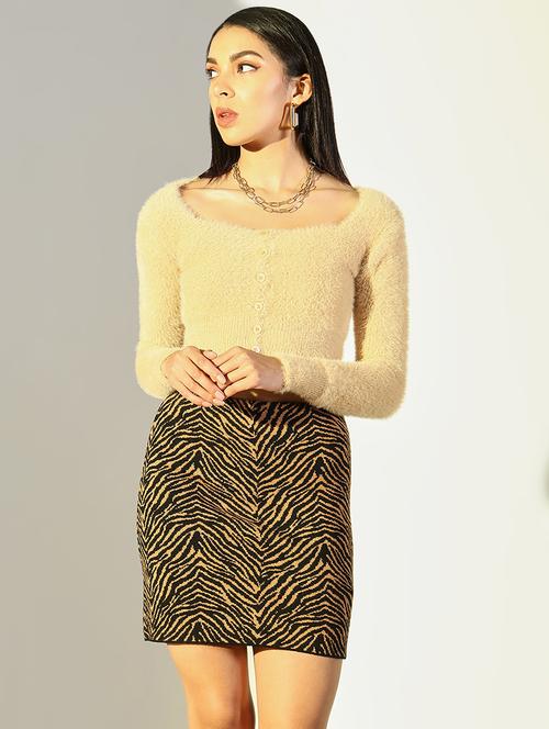 women solid long sleeve crop top - 21682228 - Very Small Image - 1