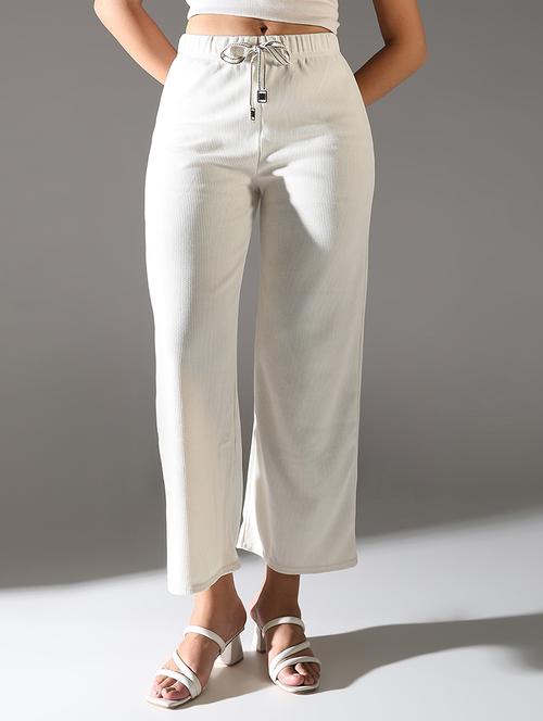 women high rise solid wide leg trouser - 21682335 - Very Small Image - 1