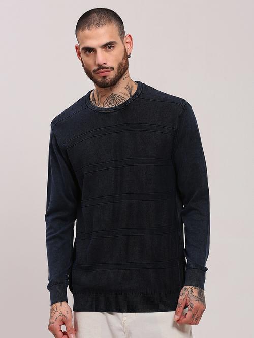 men long sleeves plain pullover - 21682413 - Very Small Image - 1
