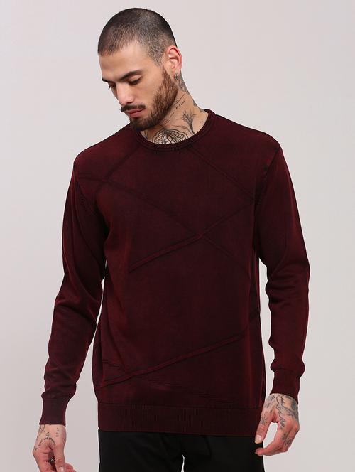 men long sleeves plain pullover - 21682418 - Very Small Image - 1