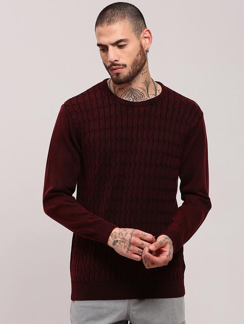 men long sleeves plain pullover - 21682419 - Very Small Image - 1