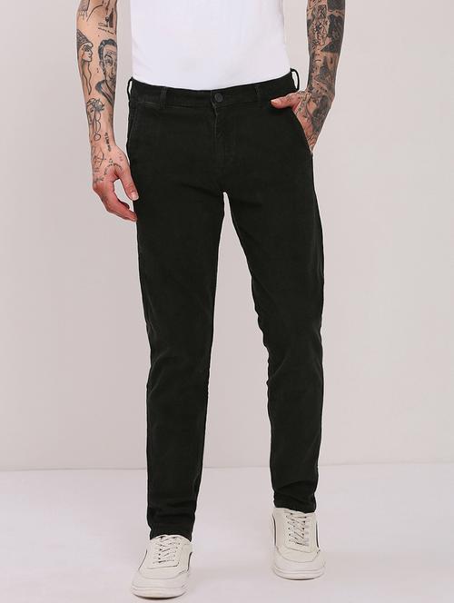 men low rise solid cordurory trouser - 21682445 - Very Small Image - 1