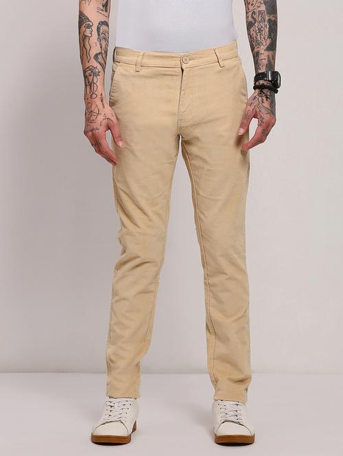 men low rise solid chinos - 21682454 - Very Small Image - 1