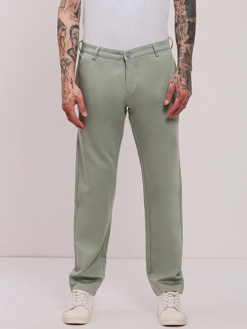 men low rise solid chinos - 21682462 - Very Small Image - 1