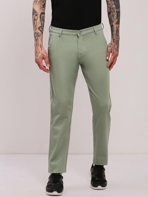 men low rise solid chinos - 21682464 - Very Small Image - 1
