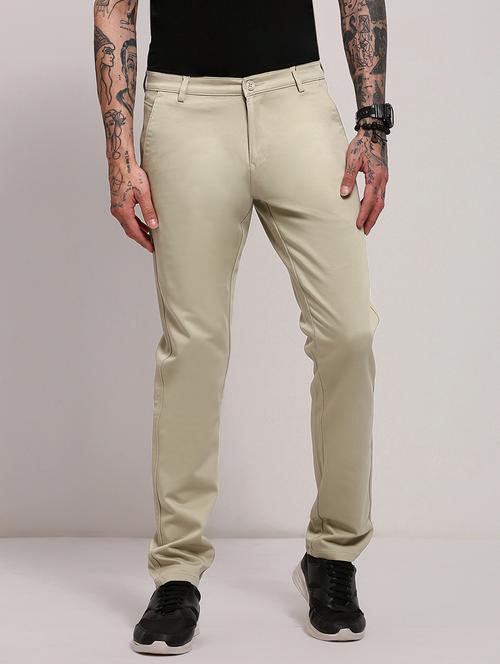 men low rise solid chinos - 21682466 - Very Small Image - 1