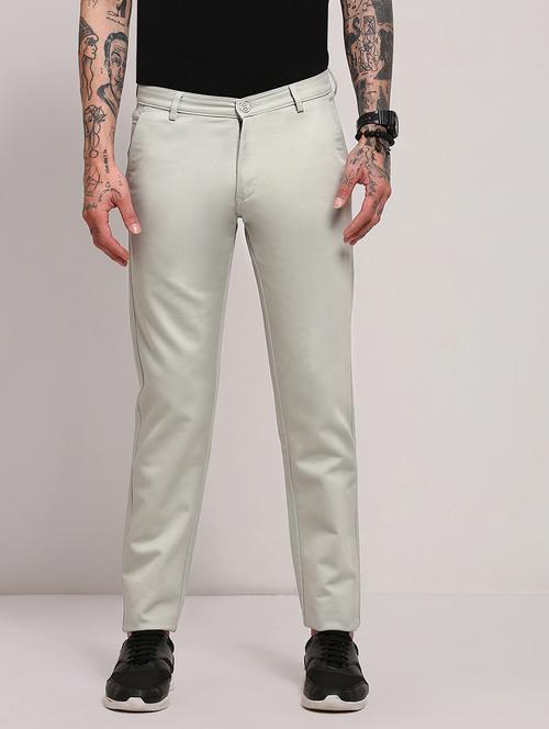 men low rise solid chinos - 21682468 - Very Small Image - 1