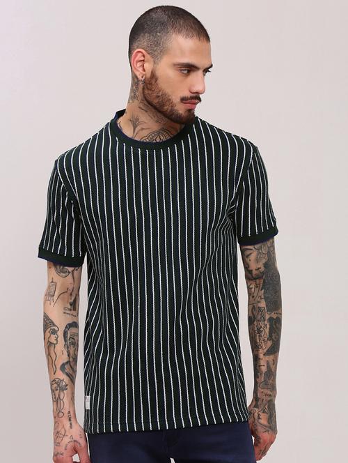 men short sleeves striped t-shirt - 21682470 - Very Small Image - 1