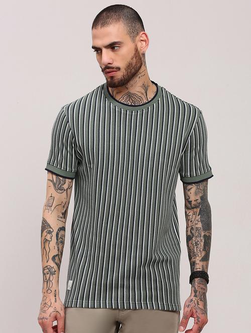 men short sleeves striped t-shirt - 21682483 - Very Small Image - 1