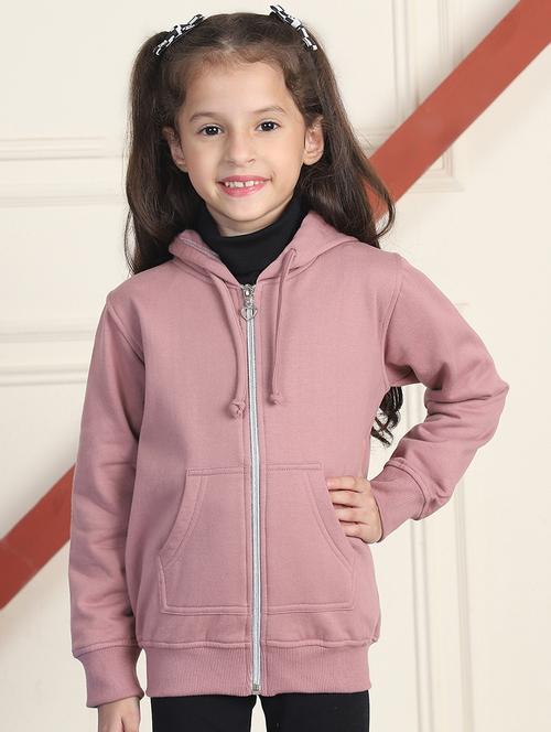 girls solid hooded sweatshirt - 21682867 - Very Small Image - 1
