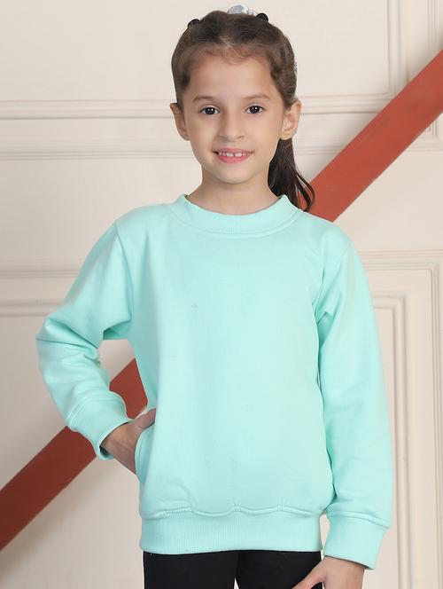 girls solid fleece long sleeve sweatshirt - 21682875 - Very Small Image - 1