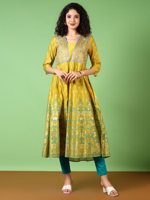 women self design anarkali kurta - 21682882 - Very Small Image - 1