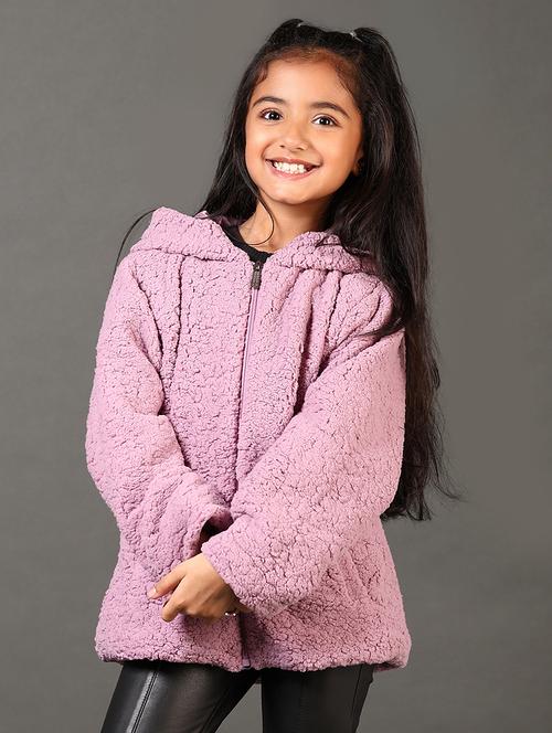 girls solid hooded long sleeves sweatshirt - 21683040 - Very Small Image - 1